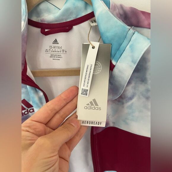 NEW adidas boys Tiro TKJKT OFFY TRACK Jacket  TIE DYE large 13-14y new - Picture 4 of 7